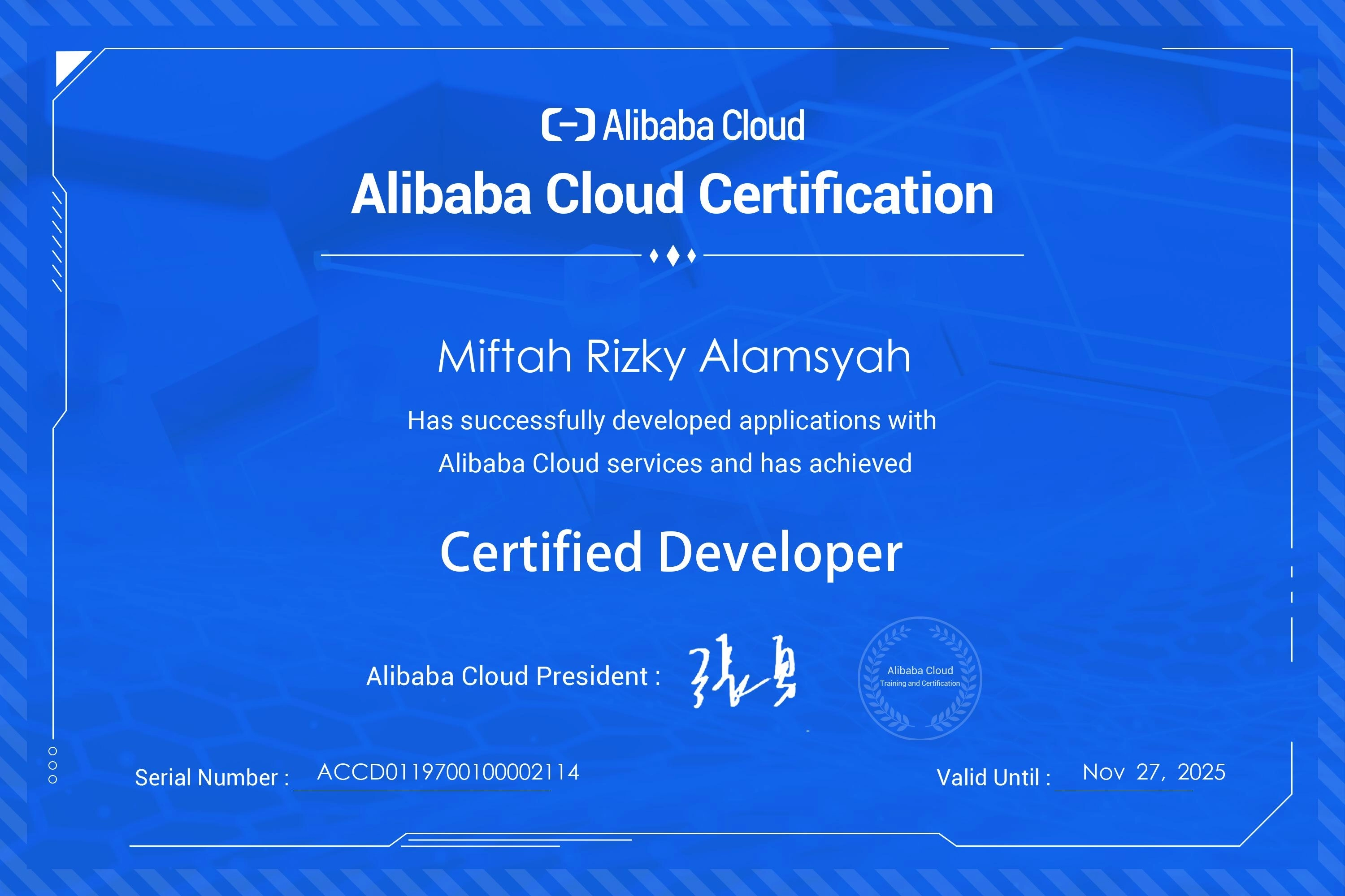 Certified Developer – Alibaba Cloud